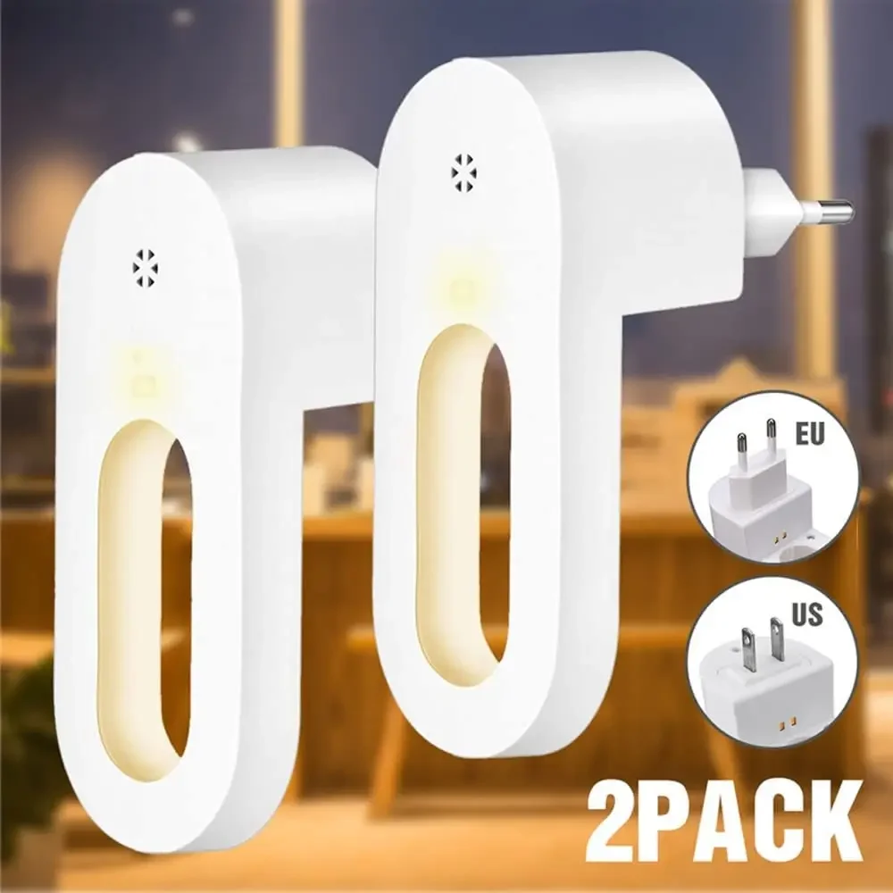 EU/Us-stecker Wand Nachtlicht Steckdose Mit Dämmerung Sensor 1/2 Pcs Warm Weiß Lampe Energiesparende für Kinderzimmer Schlafzimmer