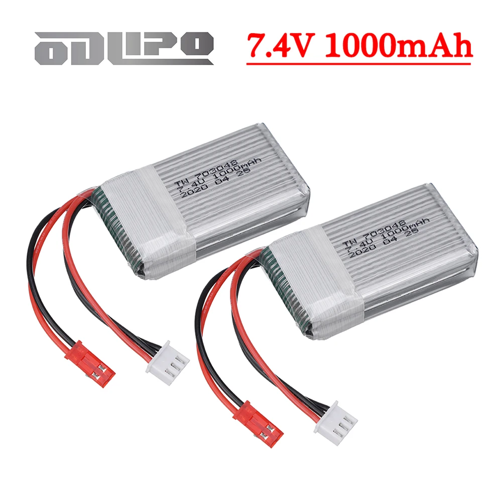 7,4 V 1000 mAh Lipo-Akku für Mjxrc X600 Upgrade 2s 1000 mAh 25c 703048 Lipo-Akku für Spielzeug, Fernbedienung, 7,4 V, Akku mit JST Image