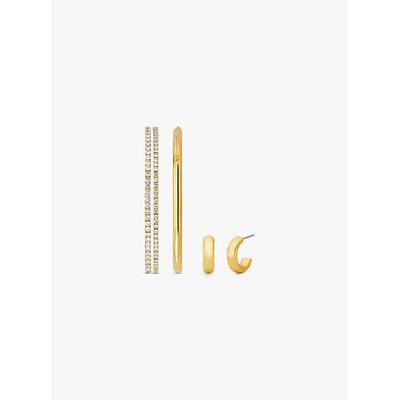 Michael Kors Precious Metal-Plated Brass 3-Piece Pavé Gift Set