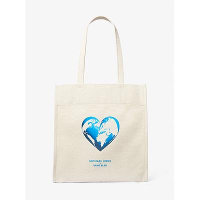 Michael Kors Watch Hunger Stop Recycled Cotton Canvas Tote Bag
