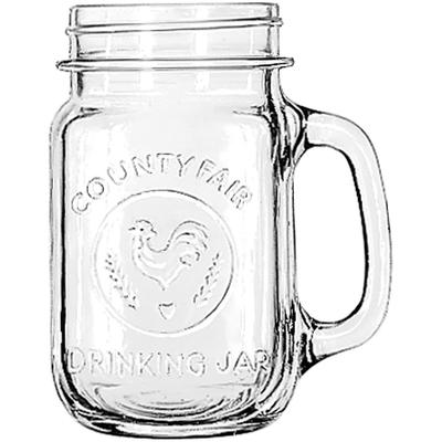 Gläser-Set LIBBEY "Libbey Trinkglas, 12er Set -DRINKING JARS- im Landhausstil", transparent, H:13,50cm Ø:9,00cm, Glas, Trinkgefäße, 488 ml, hochwertig verarbeitet, im modernen Design