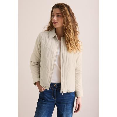 Jackenblazer CECIL, Damen, Gr. XL (44), lila (pearl beige), Web, Obermaterial: 100% Nylon, Strukturmuster, casual, regular fit taillenbedeckt, Langarm, Blazer, mit Strukturmuster Image