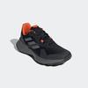 Trailrunningschuh ADIDAS TERREX "SOULSTRIDE TRAILRUNNING", Gr. 45, core schwarz, grau four, semi impact orange, Textil, Synthetik, sportlich, Schuhe, Trail-Runningschuhe