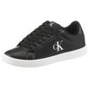 Sneaker CALVIN KLEIN JEANS "3 CUPSOLE NY WN", Damen, Gr. 40, schwarz, Polyamid, Lederimitat, unifarben, klassisch, Schuhe, Schnürschuh, Freizeitsneaker, Halbschuh mit gepolstertem Schaftrand