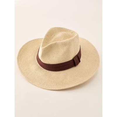 J.McLaughlin Men's Robert Raffia Hat Natural/Brown, Size Medium