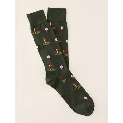 J.McLaughlin Men's Socks in Golf T-Shirt Hunter Green | Cotton/Nylon/Spandex