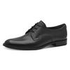 Schnürschuh TAMARIS, Damen, Gr. 36, schwarz, Leder, elegant, Schuhe, Blockabsatz, Halbschuh, Businessschuh mit Ziernähten