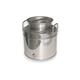 Belvivere - Contenitore bidone fusto per olio in acciaio inox graffato - 15 lt.