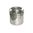 Contenitore bidone fusto per olio in acciaio inox graffato - 50 lt.