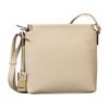 Umhängetasche GABOR "Gela", Damen, Gr. B/H/T: 25cm x 23,5cm x 6,5cm, beige, Polyurethan, Polyurethan (PU), clean, gepflegt, unifarben, Taschen, genarbtes Lederimitat mit schmückenden Metallecken, hochwertiges Logo