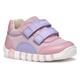 Lauflernschuh GEOX "B IUPIDOO GIRL", Kinder, Gr. 23, rosa (rosa, lila), Synthetik, Mesh, casual, Schuhe, Sneaker, Babyschuh, Klettschuh im Pastellfarbenem Look