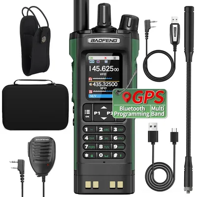 BAOFENG UV-32 GPS Walkie Talkie 10W Multi Band Bluetooth Programmierung Drahtlose Kopierfrequenz Tri Power Long Range Two Way Radio