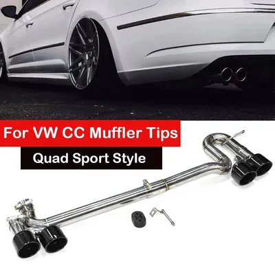 Exhaust Tip For Volkswagen CC Exhaust Muffler Quad Carbon Fiber Exhaust Tip System Tailpipe