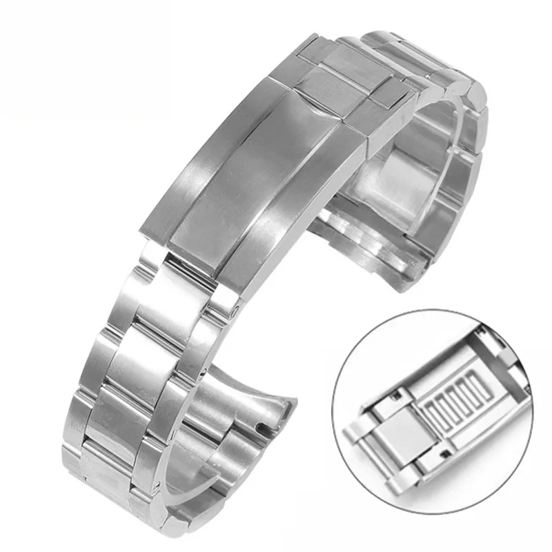 Für Rolex SUBMARINER DAYTONA Yacht-Master GMT Uhrenarmband mit Glidelock-Verschluss, Uhrenarmband aus 904 Stahl, 20 mm, 21 mm Image