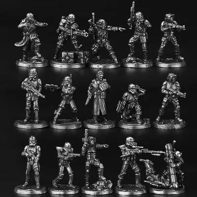 Metall Klon Mann Soldat Action-figuren Modell Cupronickel Brettspiel Miniatur Figur Spielzeug Spiel Stück Ornament Zubehör