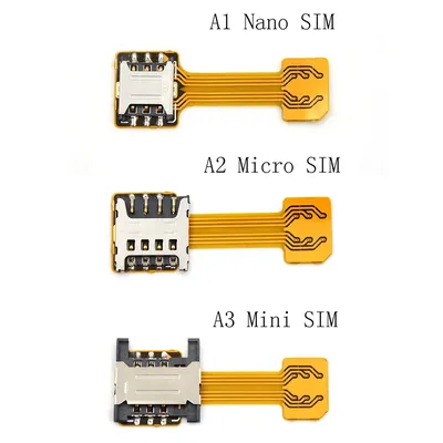 Hybrid Double Dual SIM-Karten adapter Micro SD Nano Sim Erweiterungs adapter für Xiaomi/Redmi für Samsung/Huawei Image