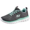 Sneaker SKECHERS "GRACEFUL - GET CONNECTED", Damen, Gr. 42, grau (grau, mint), Textil, sportlich, Schuhe, Freizeitschuh, Halbschuh, Schnürschuh in Schuhweite G (weit)