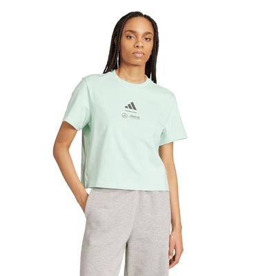 Mercedes AMG Petronas adidas F1 Premium gewebtes kurzes T-Shirt – Damen Image