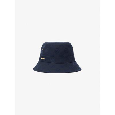 Michael Kors Logo Embossed Stretch Cotton Bucket Hat Blue One Size