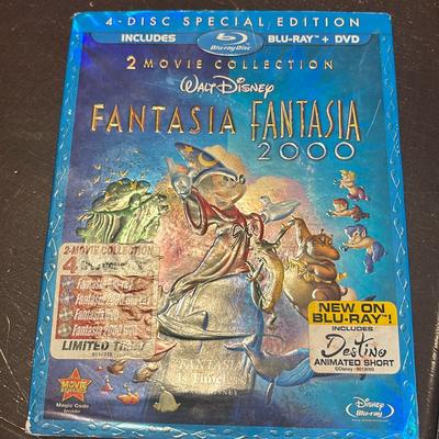 Disney Media | Fantasia/Fantasia 2000 (Blu-Ray/Dvd Combo, 3-Disc Set). With Slip Cover. | Color: Blue/Red | Size: Os