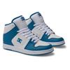 Sneaker DC SHOES "Manteca 4 Hi", Gr. 6(37), blau (blau, weiß), Obermaterial: Leder (Kuh) / Futter: Textil / Außensohle: Gummi, Schuhe