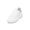 Sneaker MARC O'POLO "aus Rindleder", Damen, Gr. 42, weiß, dusty mint, Obermaterial: 100% Leder, unifarben, Schuhe