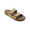 Sandale QUIKSILVER "Rivi Leather", Gr. 11(44), beige (tan 1), Obermaterial: Leder / Außensohle: Gummi, Schuhe