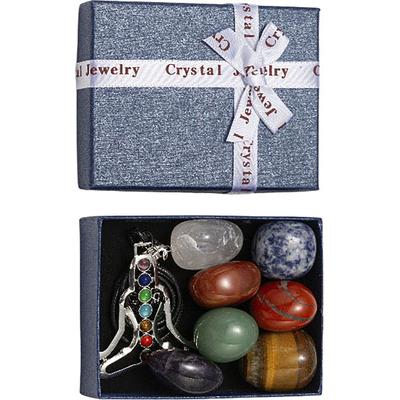 Kette mit Anhänger FIRETTI "Schmuck Geschenk Messing Halskette Anhänger Edelsteine Chakra", bunt (silberfarben, schwarz, braun, rot, lila, orangerot, kristallweiß, grün, blau, türkis), Halsketten, Damen, Messing, Made in Germany - mit Edelsteinen Image
