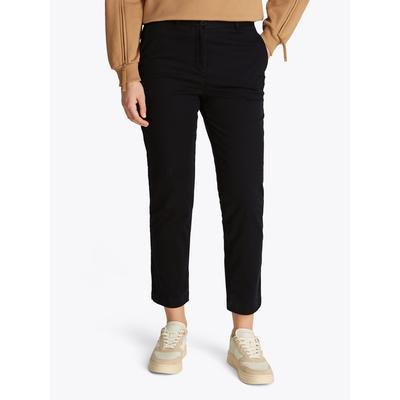 Chinohose TOMMY HILFIGER "CO STRETCH GMD SLIM CHINO", Damen, Gr. 44, N-Gr, schwarz, Web, Obermaterial: 98% Baumwolle, 2% Elasthan, unifarben, klassisch, slim fit knöchellang, Hosen, mit Stretchanteil Image