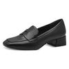Pumps TAMARIS, Damen, Gr. 36, schwarz, Schafsleder, elegant, Schuhe, Blockabsatz, Slipper, Businessschuh mit Zierriegel