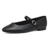 Riemchenballerina TAMARIS, Damen, Gr. 40, schwarz, Lederimitat, unifarben, klassisch, Schuhe, Blockabsatz, Businessschuh, Flats in veganer Verarbeitung