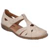 Klettschuh JOSEF SEIBEL "ROSALIE 29", Damen, Gr. 38, beige (creme), Leder, klassisch, Schuhe, Spangenschuh, Sandale, Komfortschuh mit modischer T-Spange