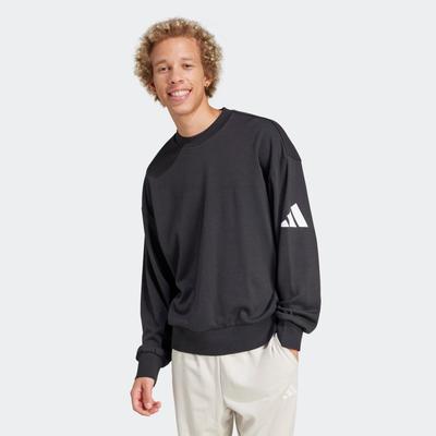 Sweatshirt ADIDAS SPORTSWEAR "M SWT FT", Herren, Gr. XXXL, schwarz-weiß (schwarz, weiß), Obermaterial: 55% Baumwolle, 36% Polyester, 9% Viskose, sportlich, Rundhals, Sweatshirts Image