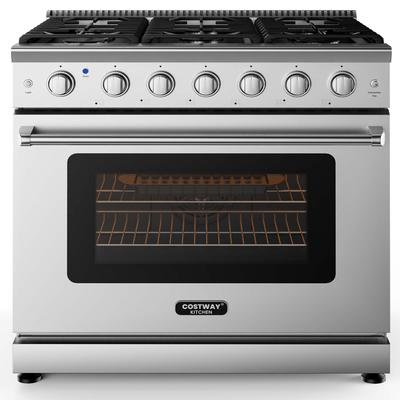 Costway 36 Inches Natural Gas Range Freestanding with 6 Burners - See Details