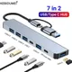 HUB USB di tipo C Hub splitter multi USB Docking station USB 3.0 HUB di tipo C Espansore multiplo ad alta velocità per accessori per computer