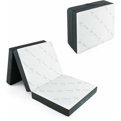 Klappmatratze, 3-Teilige Gästematratze aus Hochdichtem Schwamm & Bambusfaser & Mesh, Faltmatratze Image