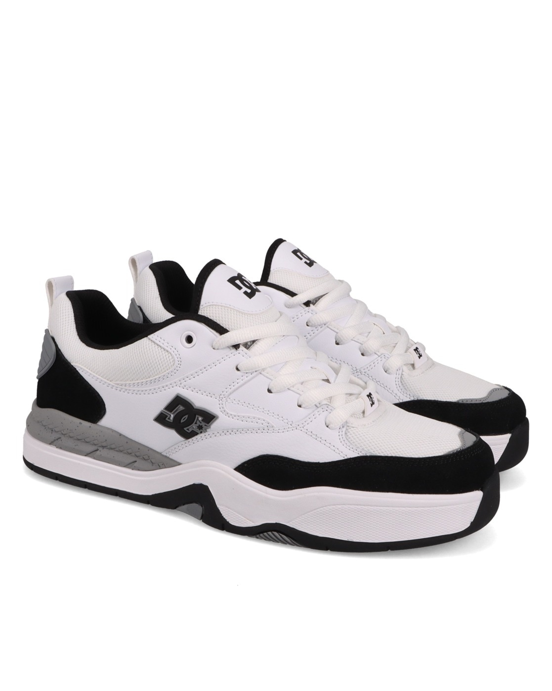 Skateschuh DC SHOES "DC Ascend S", Herren, Gr. 5(37), schwarz-weiß (weiß, schwarz, schwarz), 52.5% Leder, 25.2% Synthetikmaterial, 22.3% Polyester, Schuhe