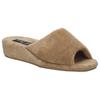 Pantolette JOSEF SEIBEL "Marseille 01", Damen, Gr. 40 (6,5), beige (champagner), Textil, casual, Schuhe, Wellness Schuh, Hausschuh, Pantolette mit Keilabsatz
