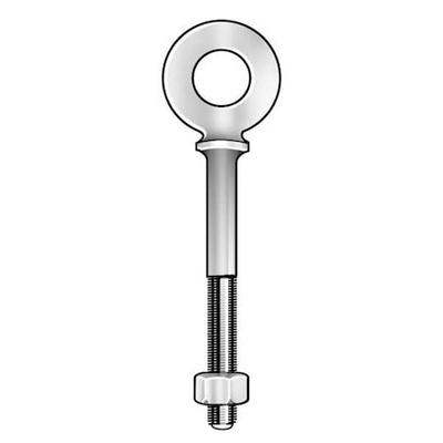 KEN FORGING N2023-SS-6 Eye Bolt With Shoulder, 3/8"-16, 6 in Shank, 3/4 in ID,