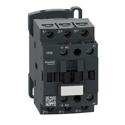 SCHNEIDER ELECTRIC DPE12B7 IEC Magnetic Contactor, 3 Poles, 24 V AC, 12 A,