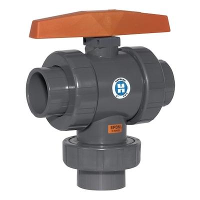 HAYWARD FLOW CONTROL TW1200STE Manual 3-Way Ball Valve,2