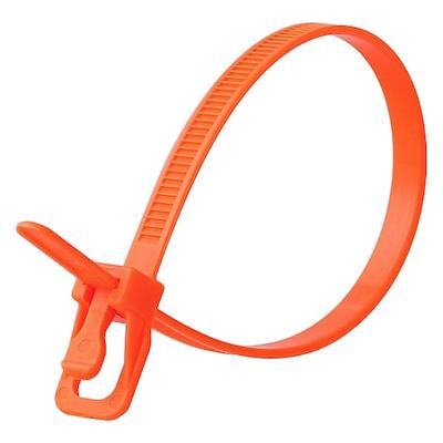 RETYZ EVT-S14FO-TA Cable Tie, 14 in L, 4.33 in Max Bundle Dia., Fluorescent