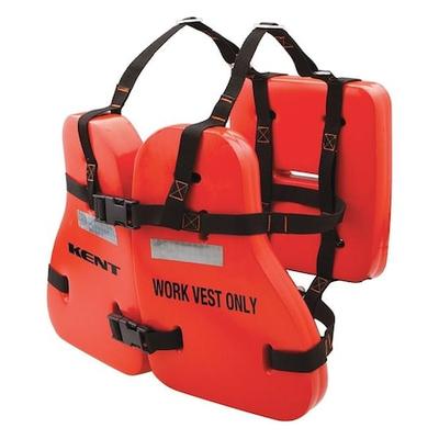 KENT SAFETY 151200-200-004-13 Life Vest,Vinyl Dip Work,Orange