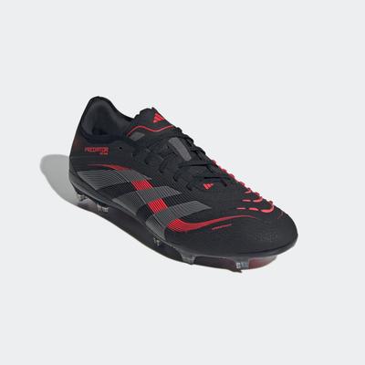 Fußballschuh ADIDAS PERFORMANCE "PREDATOR PRO FG", Gr. 43, core schwarz, grau four, lucid rot, Synthetik, sportlich, Schuhe Image