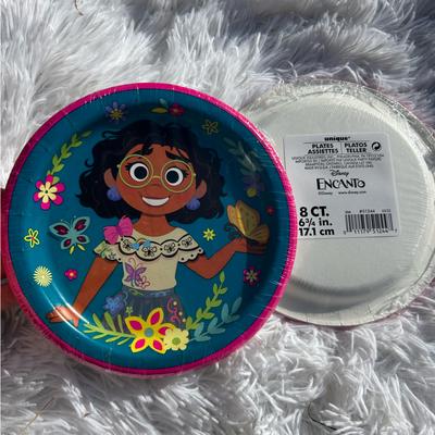 Disney Party Supplies | Disney’s Encanto Cake Snack Dessert Small Party Plates Set Of Two 8 Pack New | Color: Blue/Pink | Size: Os