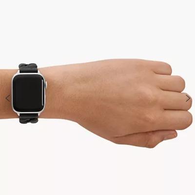 Kate Spade Accessories | Kate Spade Braided Leather 38-45mm Band For Apple Watch | Color: Black/Silver | Size: Os