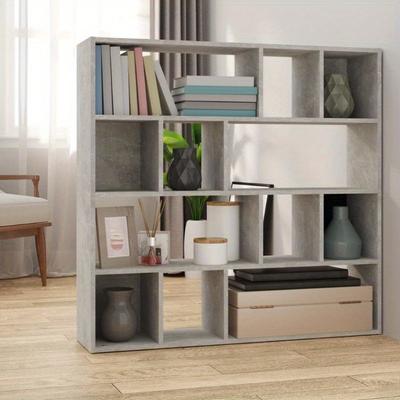 TEMU Bookcase/room Divider Concrete Grey 105x24x102 Cm Image