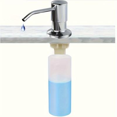 TEMU 17oz Sleek Sink Soap Dispenser - Easy-refill, Reusable Bottle With Flexible Hose & Cap, Phthalate-free Plastic, Ideal For Dish Soap & Hand Lotion, Soap Dispenser Elegant Image