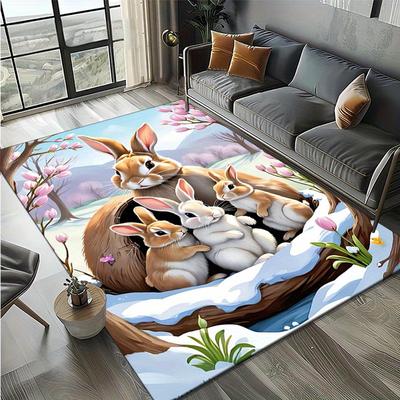 TEMU Printed Area Rug - 800g/m2 For Bedroom, , Mat, Size (≥2.16m²) Image