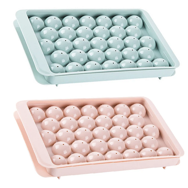 3D-Tablett für runde Eiskugeln mit Deckel, Eisform aus Kunststoff Image